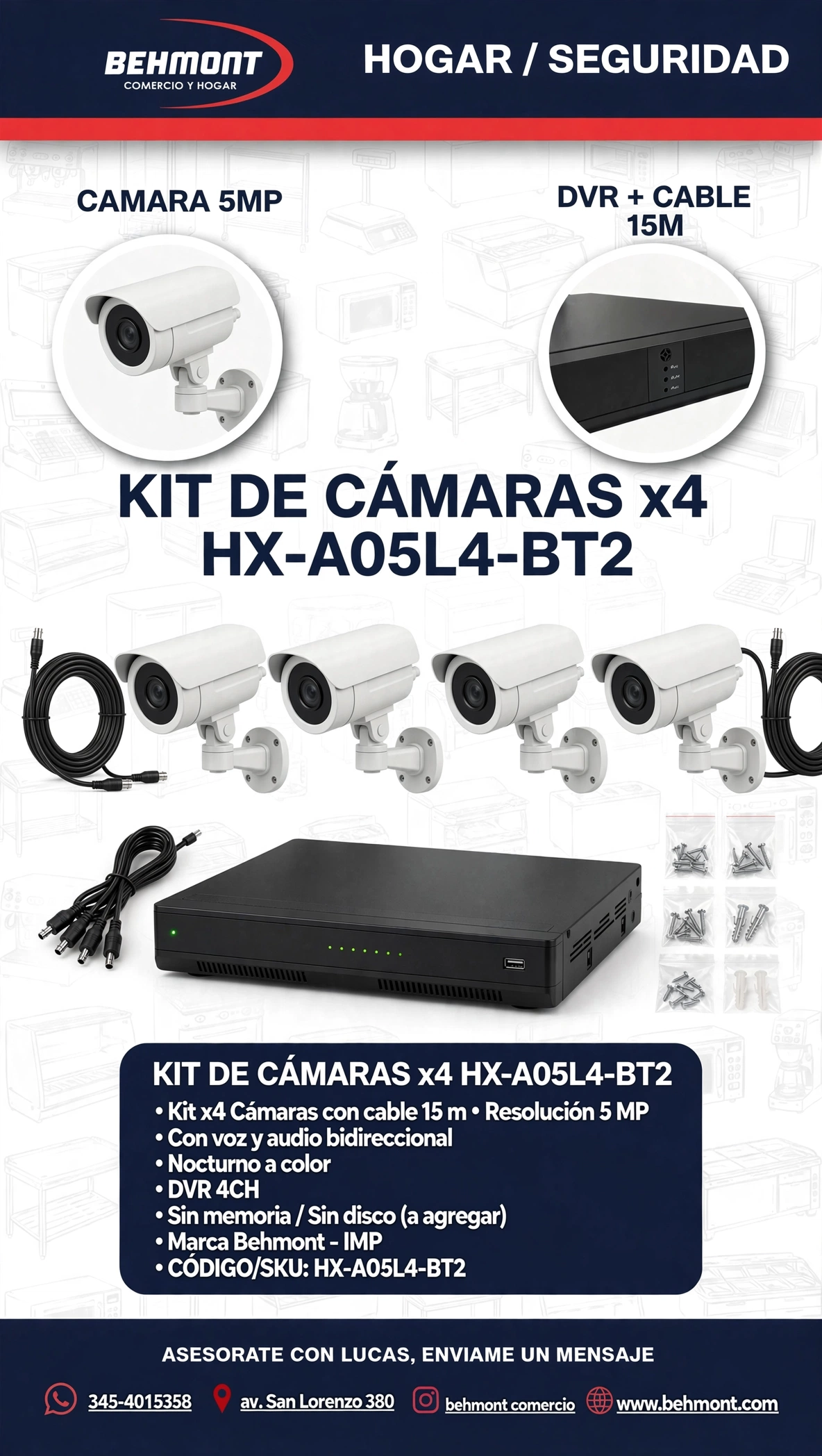 Kit de Camaras x4