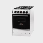 Sol Real Cocina 4 Hornallas Grill Inferior Rejas de Fundición Puerta de Vidrio 2 rejillas Piso tejuelas refractarias 53 cm