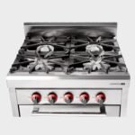 Sol Real Cocina 4 Hornallas Rejas de Fundición 2 rejillas Piso tejuelas Refractarias