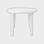 Laury Mesa Redonda 90 cm Plastica Blanca Desmontable