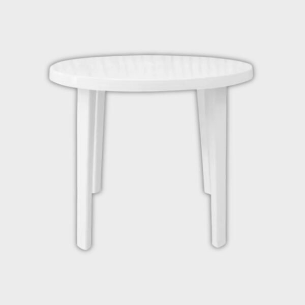 Laury Mesa Redonda 90 cm Plastica Blanca Desmontable