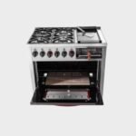 Sol Real Cocina Multifunción 4 Hornallas Con Plancha, Carlitero y Parrilla Rejas de Fundición Puerta de Vidrio Piso tej. Refractario. 86.2 cm - Imagen 2