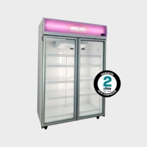 Inelro Exhibidora Vertical 2 Puertas 980 Lts con Cenefa