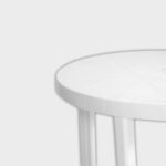 Laury Mesa Redonda 90 cm Plastica Blanca Desmontable - Imagen 2