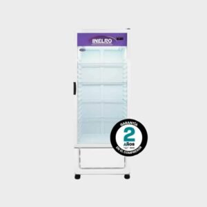 Inelro Exhibidora Vertical 390 Lts 4 Estantes Ajustables con Luz Interior 1° a 4°C