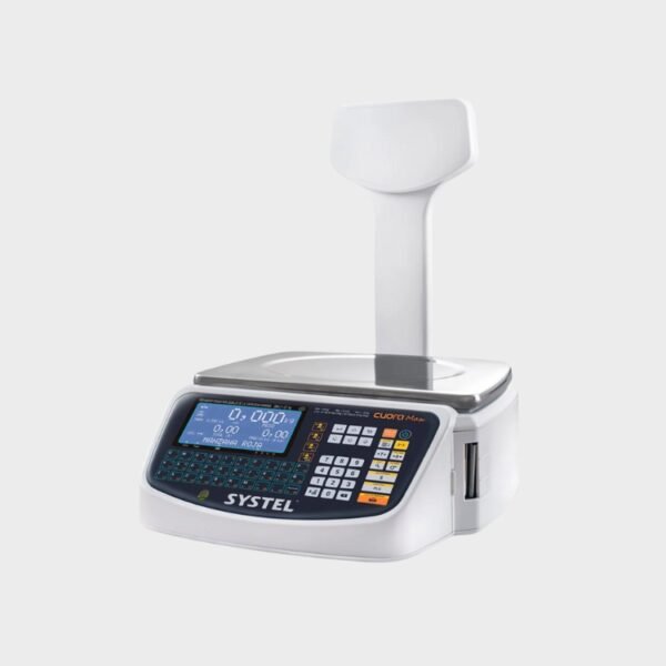 Systel Balanza Cuora 30 Kg Mástil USB bat. Sólo Ticket Bandeja de Acero Inox. - Imagen 2