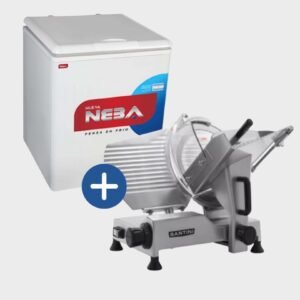 Cortadora de Fiambre 300mm + Freezer sin Visor 245 Lts
