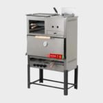 Sol Real Horno 8 Pizzas con Freidora, Carlitero doble, Plancha y Gratinador Piso tejuelas Refractarias 3 rejillas