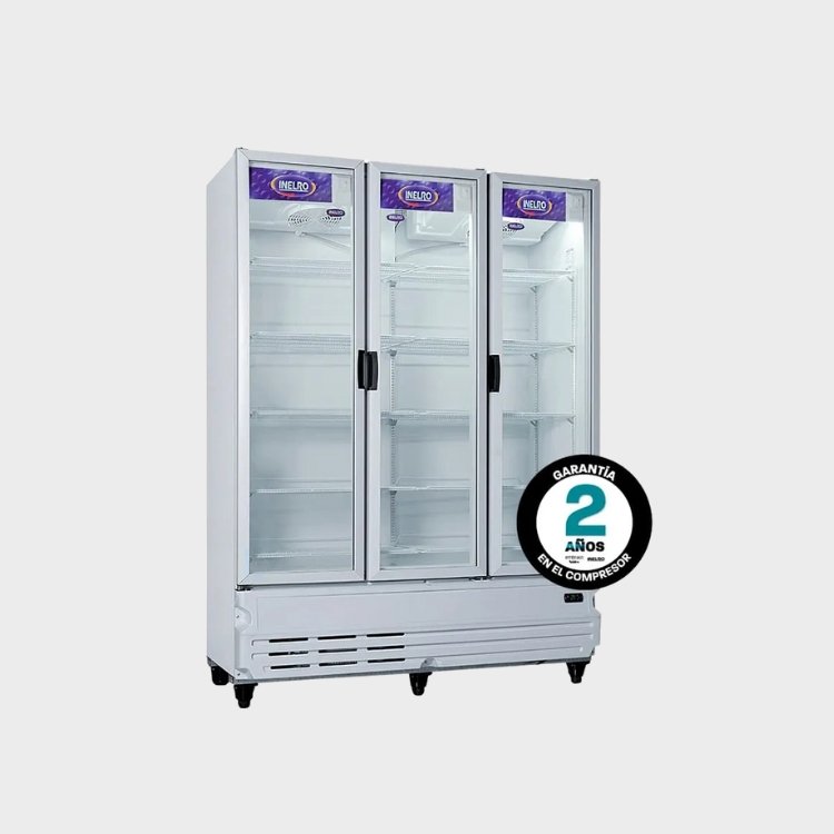 Inelro - Exhibidora Vertical 1168 L - 10 estantes - Condensación Forzada