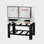 Sol Real Horno 24 Pizzas Pastelero Revestido de tejuelas Refractarias 4 Rejillas Dispositivo humectador