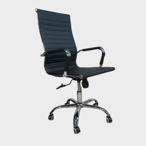Silla de Oficina Halland - Cuero - Altura Regulable - Negro