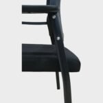 Silla fija Apilable Narke - Tela Mesh - Cromada - Negro - Imagen 8