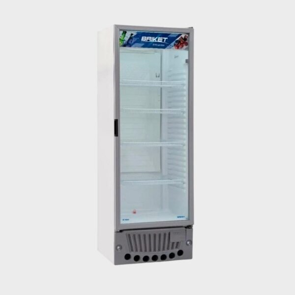 Briket Exhibidora Vertical 501 Lts Voltaje 220v de 0° a 5° 4 Estantes Motor 1/3HP