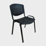 Silla Fija Apilable Steglitz - PVC - Negro