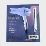 Atma - Set Secador + Planchita de pelo - Secador 1800W de potencia - Planchita 230 °C Placas de Titanio - Imagen 2