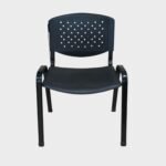 Silla Fija Apilable Steglitz - PVC - Negro - Imagen 2