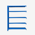 Rack 200x200x60 Continuo - 4 Estantes - 200kg por Estante - Encastrable - Azul y Naranja