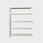 Rack 200x120x40 Continuo - 5 Estantes - 100kg por Estante - Encastrable - Blanco