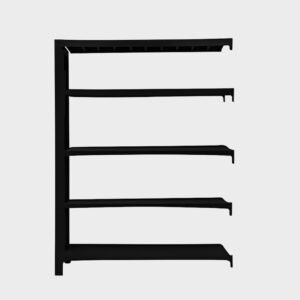 Rack 200x120x40 Continuo - 5 Estantes - 100kg por Estante - Encastrable - Negro