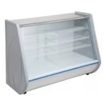 Best Cold - Vitrina mostrador 1.20 m 450 L Winnipeg - 1/3 HP - Curvada - Mesada de Acero Inox