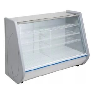 Best Cold - Vitrina mostrador 1.20 m 450 L Winnipeg - 1/3 HP - Curvada - Mesada de Acero Inox