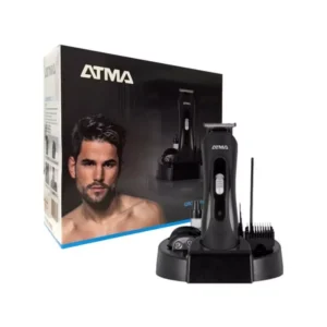 Atma - Cortabarba/cabello inalambrico - 6 posiciones - Trimmer p/nariz y orejas - Peine y base