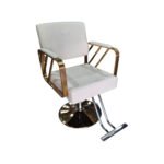 Sillón Peluquero Hidráulico Ion - c/reposapiés Hierro Dorado