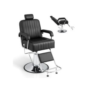 Sillón Barbero Hidráulico Reclinable Omega c/apoyacabeza y reposapiés