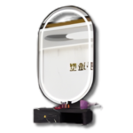 Mesa flotante de Melamina simil Mármol 70x26x14 + 1 cajon + Espejo sin marco LED 100x70 MR16